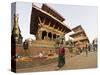 Market Stalls Set out Amongst the Temples, Durbar Square, Patan, Kathmandu Valley, Nepal-Don Smith-Stretched Canvas