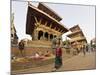 Market Stalls Set out Amongst the Temples, Durbar Square, Patan, Kathmandu Valley, Nepal-Don Smith-Mounted Photographic Print