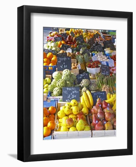 Market Stalls with Produce, Sanary, Var, Cote d'Azur, France-Per Karlsson-Framed Premium Photographic Print
