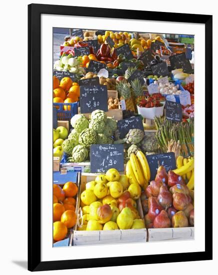 Market Stalls with Produce, Sanary, Var, Cote d'Azur, France-Per Karlsson-Framed Photographic Print