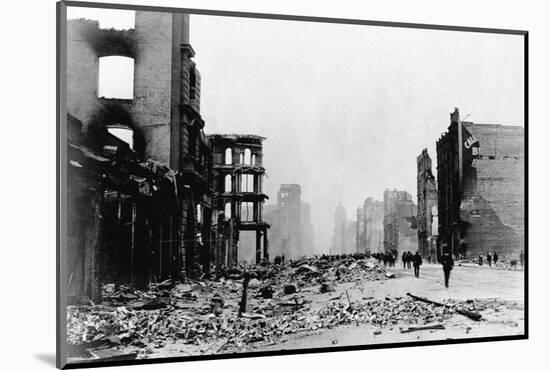 Market Street and Downtown Financial District Reduced to Rubble-C.R. Miller-Mounted Photographic Print