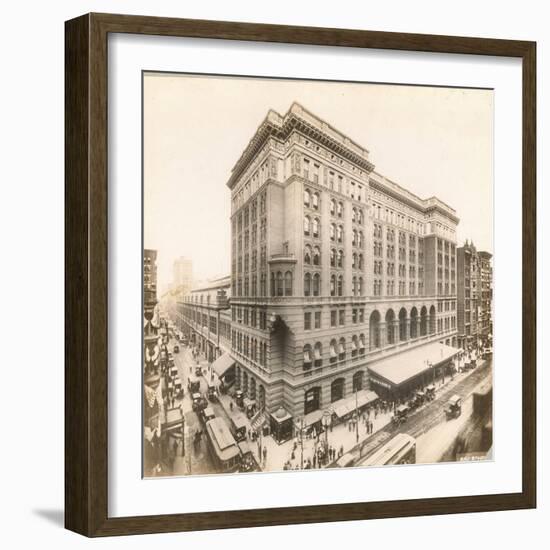 Market Street at 12Th, Philadelphia, 1912 (B/W Photo)-William Herman Rau-Framed Giclee Print