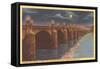 Market Street Bridge, Harrisburg, Pennsylvania-null-Framed Stretched Canvas