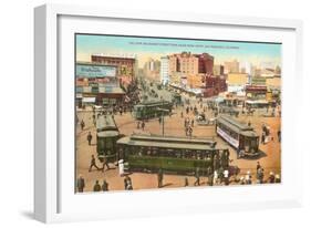 Market Street, Cable Cars, San Francisco, California-null-Framed Art Print