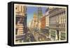 Market Street, Cable Cars, San Francisco, California-null-Framed Stretched Canvas