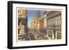 Market Street, Cable Cars, San Francisco, California-null-Framed Art Print