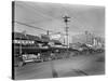 Market Street in Ballard Photograph - Seattle, WA-Lantern Press-Stretched Canvas