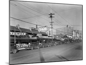 Market Street in Ballard Photograph - Seattle, WA-Lantern Press-Mounted Art Print