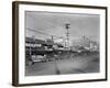 Market Street in Ballard Photograph - Seattle, WA-Lantern Press-Framed Art Print