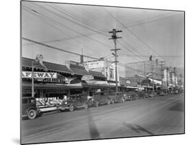 Market Street in Ballard Photograph - Seattle, WA-Lantern Press-Mounted Art Print