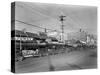 Market Street in Ballard Photograph - Seattle, WA-Lantern Press-Stretched Canvas