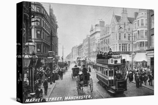 Market Street, Manchester, c.1910-null-Stretched Canvas