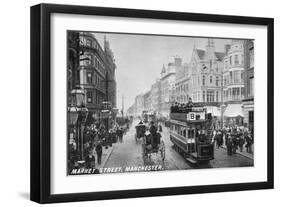 Market Street, Manchester, c.1910-null-Framed Giclee Print