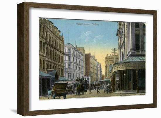 Market Street, Sydney, New South Wales, Australia, C1900-C1919-null-Framed Giclee Print