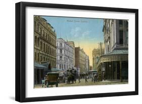 Market Street, Sydney, New South Wales, Australia, C1900-C1919-null-Framed Giclee Print