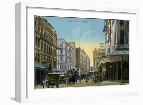 Market Street, Sydney, New South Wales, Australia, C1900-C1919-null-Framed Giclee Print