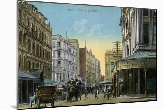 Market Street, Sydney, New South Wales, Australia, C1900-C1919-null-Mounted Giclee Print