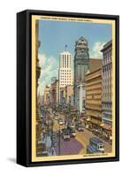 Market Street with Cable Cars, San Francisco, California-null-Framed Stretched Canvas
