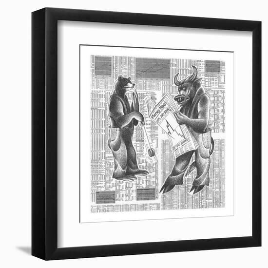 Market Ups and Downs-Roger Vilar-Framed Art Print