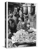 Market Women Offering Fruit and Vegetables in the Market at Kathmandu Nepal-null-Stretched Canvas