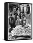 Market Women Offering Fruit and Vegetables in the Market at Kathmandu Nepal-null-Framed Stretched Canvas