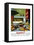 Market-null-Framed Stretched Canvas