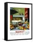 Market-null-Framed Stretched Canvas