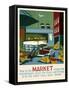 Market-null-Framed Stretched Canvas