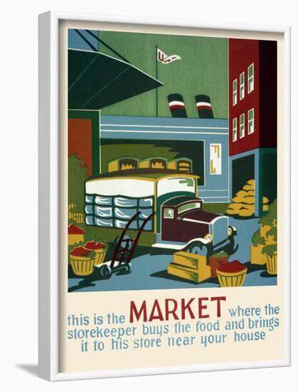 Market-null-Framed Art Print