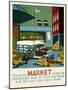 Market-null-Mounted Art Print