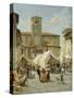 Marketday in Desanzano-Jacques Carabain-Stretched Canvas