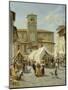 Marketday in Desanzano-Jacques Carabain-Mounted Giclee Print