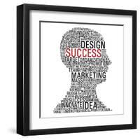 Marketing Success Head Communication-cienpies-Framed Art Print