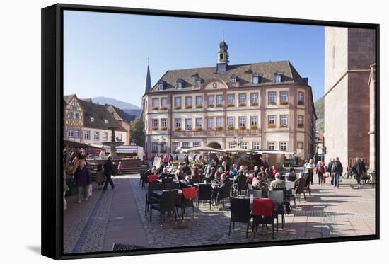 Marketplace and Town Hall-Marcus Lange-Framed Stretched Canvas