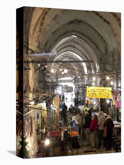 Marketplace in Covered Alleyway in the Arab Sector, Old City, Jerusalem, Israel, Middle East-Donald Nausbaum-Stretched Canvas