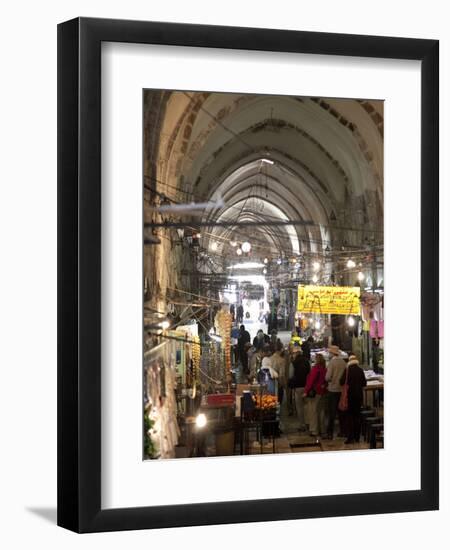 Marketplace in Covered Alleyway in the Arab Sector, Old City, Jerusalem, Israel, Middle East-Donald Nausbaum-Framed Photographic Print