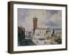 Marketplace in Piacenza, watercolor-Carl Georg Anton Graeb-Framed Giclee Print