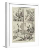 Markhar-Shooting in the Kajnag Mountains of Cashmere-null-Framed Giclee Print