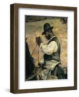 Marking of Young Bulls in Maremma, Circa 1887-Giovanni Fattori-Framed Giclee Print