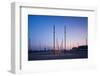 Markings of exact spot in the former Harland and Wolff shipyard where the Titanic was built, Bel...-null-Framed Photographic Print