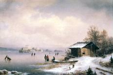 Winter Landscape, Ljubljana, C1844-1871-Marko Pernhart-Framed Giclee Print