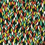 Vector Seamless Abstract Hand-Drawn Pattern with Leaf-Markovka-Art Print