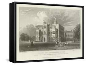 Marks Hall, Coggeshall, Essex, the Seat of Mrs Honeywood-William Henry Bartlett-Framed Stretched Canvas