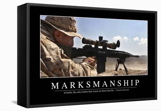 Marksmanship: Inspirational Quote and Motivational Poster-null-Framed Stretched Canvas