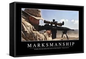 Marksmanship: Inspirational Quote and Motivational Poster-null-Framed Stretched Canvas