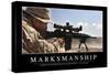 Marksmanship: Inspirational Quote and Motivational Poster-null-Stretched Canvas