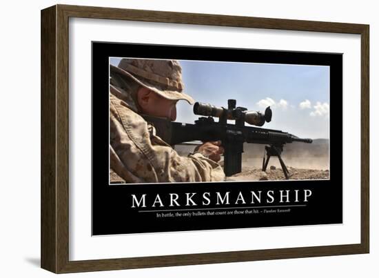 Marksmanship: Inspirational Quote and Motivational Poster-null-Framed Photographic Print