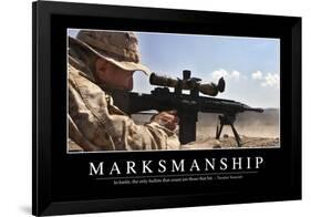 Marksmanship: Inspirational Quote and Motivational Poster-null-Framed Photographic Print