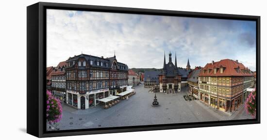 Markt Square and Guild Hall, Wernigerode, Harz Mountains, Saxony-Anhalt, Germany-Gavin Hellier-Framed Stretched Canvas