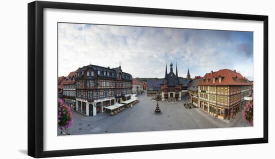 Markt Square and Guild Hall, Wernigerode, Harz Mountains, Saxony-Anhalt, Germany-Gavin Hellier-Framed Premium Photographic Print
